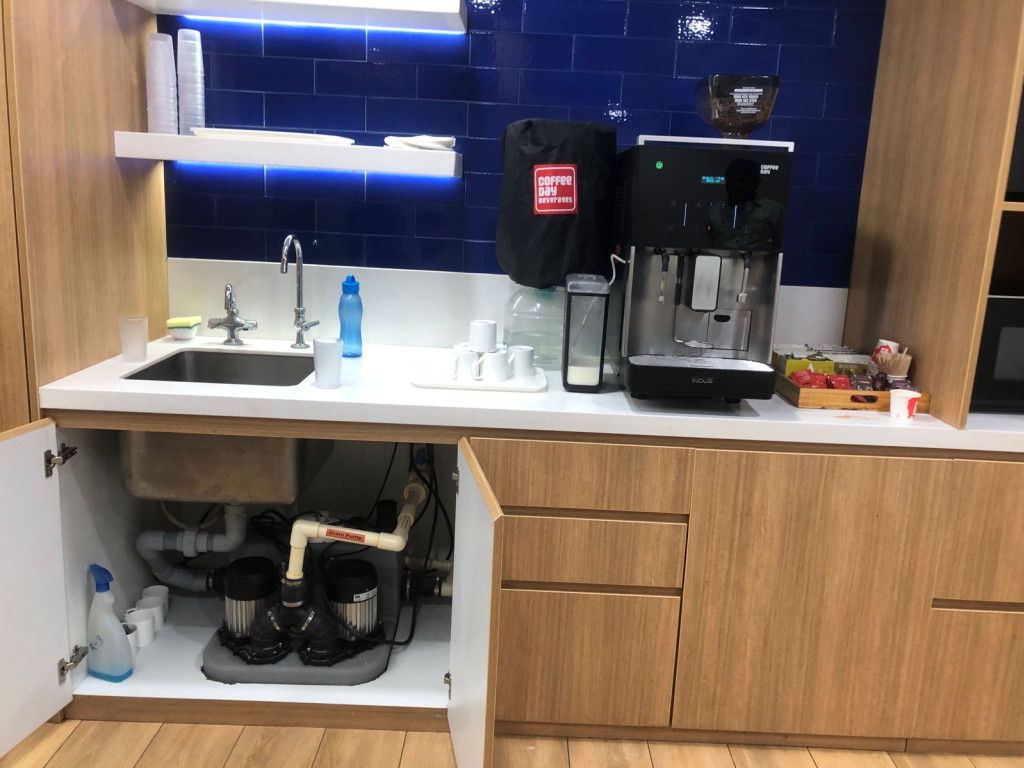 Case Study: Installing Sanicom 2 for Office Pantry Wastewater Management